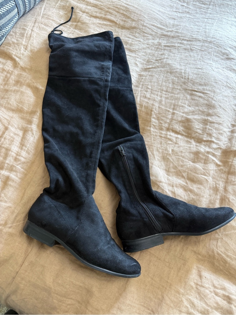 Gianni Bini Black Over-the-Knee Suede Boots